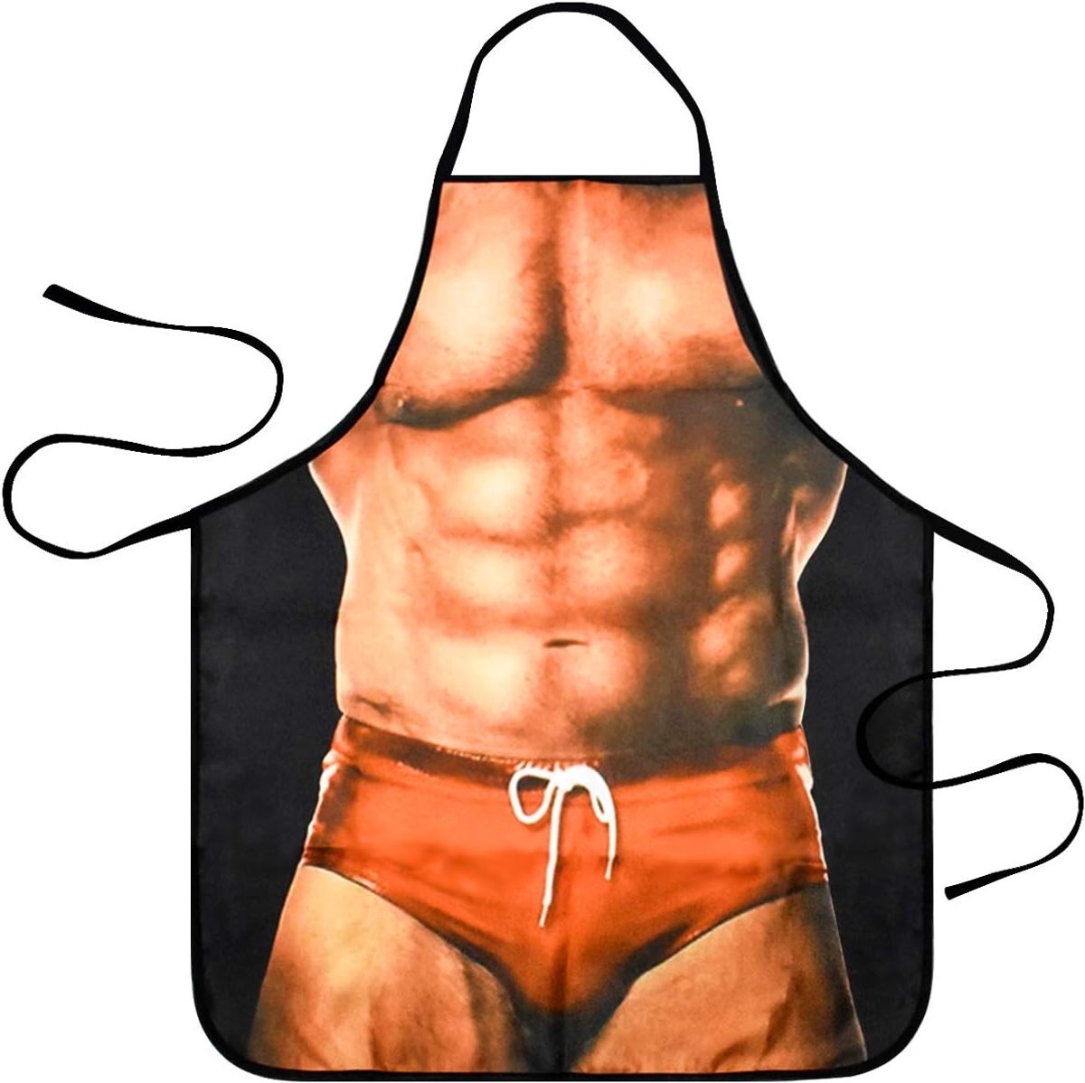Kookschort voor Mannen met Spierfiguur, Perfect Cadeau voor Grillfeesten en BBQ's