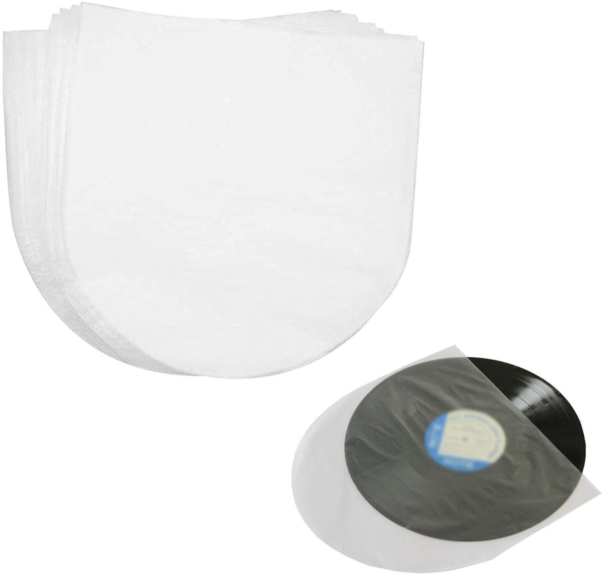 Dailygoods - Dailygoody - Grammofoonplaten binnenhoezen - Vinylplaten hoezen - Waterdicht en onbreekbaar - 12 inch vinyl - Antistatische bescherming - Voor platenv..