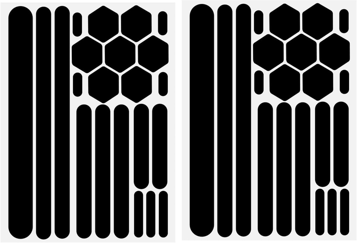 Dailygoods - Cosensi - Dailygoody - Reflecterende Stickers - Veiligheid voor Motorrijders - Zwart - Reflectie voor Nachtactiviteiten - Optimale Zichtbaarheid - Geschikt voor