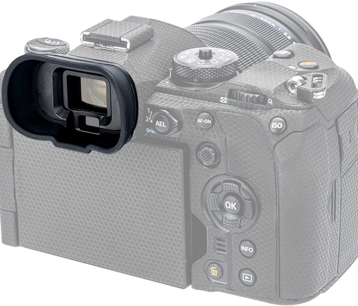 Dailygoods - Dailygoody - Zachte Siliconen Oculair - Comfortabel kijken - Groot formaat - Vervangt Olympus EP-18 - Geschikt voor Olympus OM-1 II - Oculair voor Mic