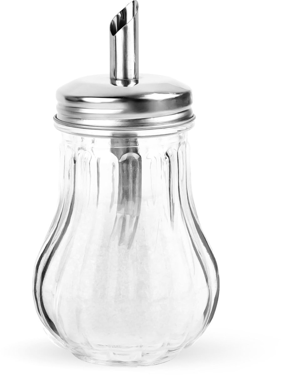 Dailygoods - Dailygoody - Suikerstrooier - Suikerdispenser - Hoogwaardige schenktuit - Zilver - Keukengerei - Geschikt voor verschillende gelegenheden - 200 ml