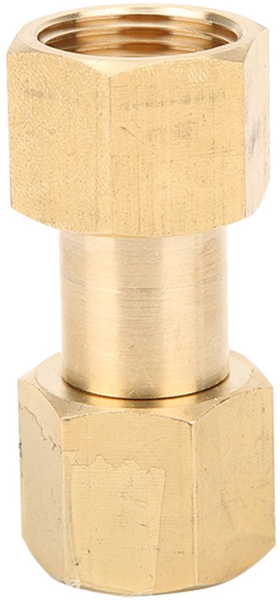 Dailygoods - Dailygoody - CGA-320 Naar CGA-580 Adapter - CO2 Naar Argon - Versterkt Veiligheid - Compact Formaat - 1/4 Messing - Geschikt voor Gasregelaars - N...