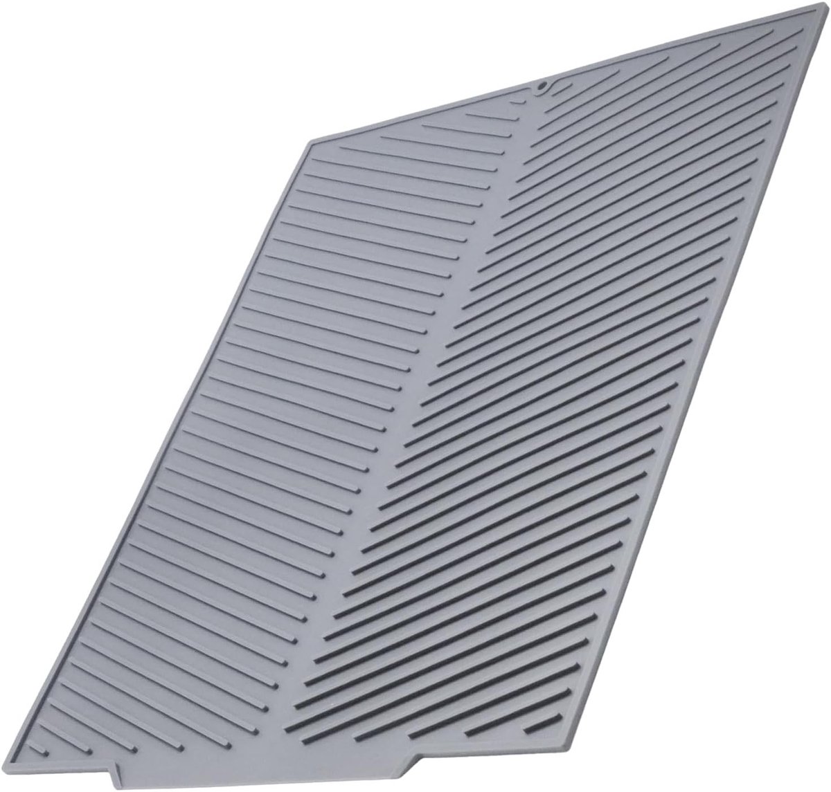 Grote siliconen afdruipmat met antislip en hoge zijwanden voor keuken en koffiebars, 50 x 40 x 0,5 cm, waterdicht en duurzaam
