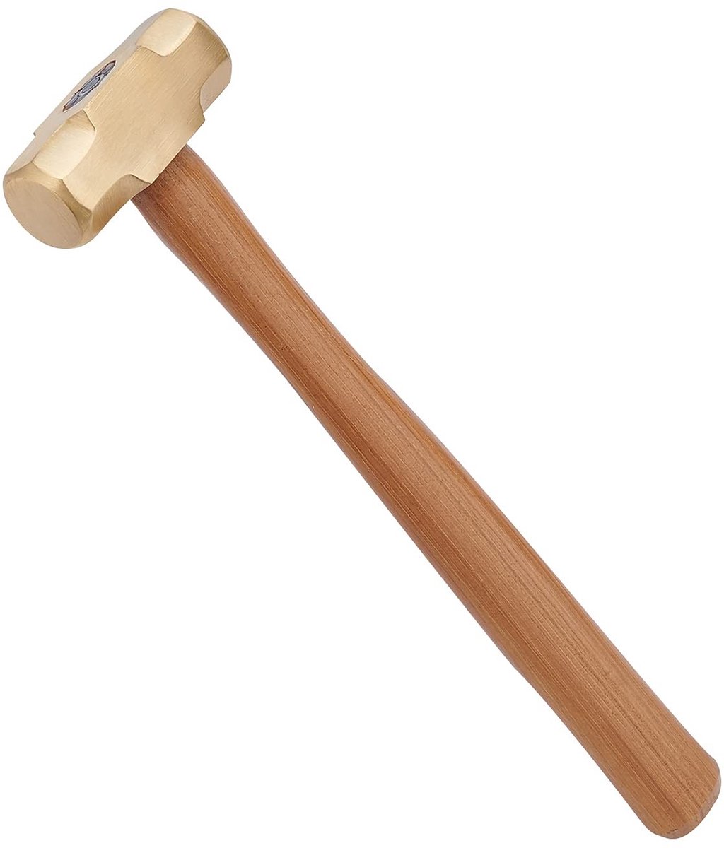 Dailygoods - Dailygoody - Hamer voor Juwelen - Brass Hamer - Ergonomisch Handvat - Goud - Gereedschap voor Thuis - Perfect voor Reparaties - 1 Pound