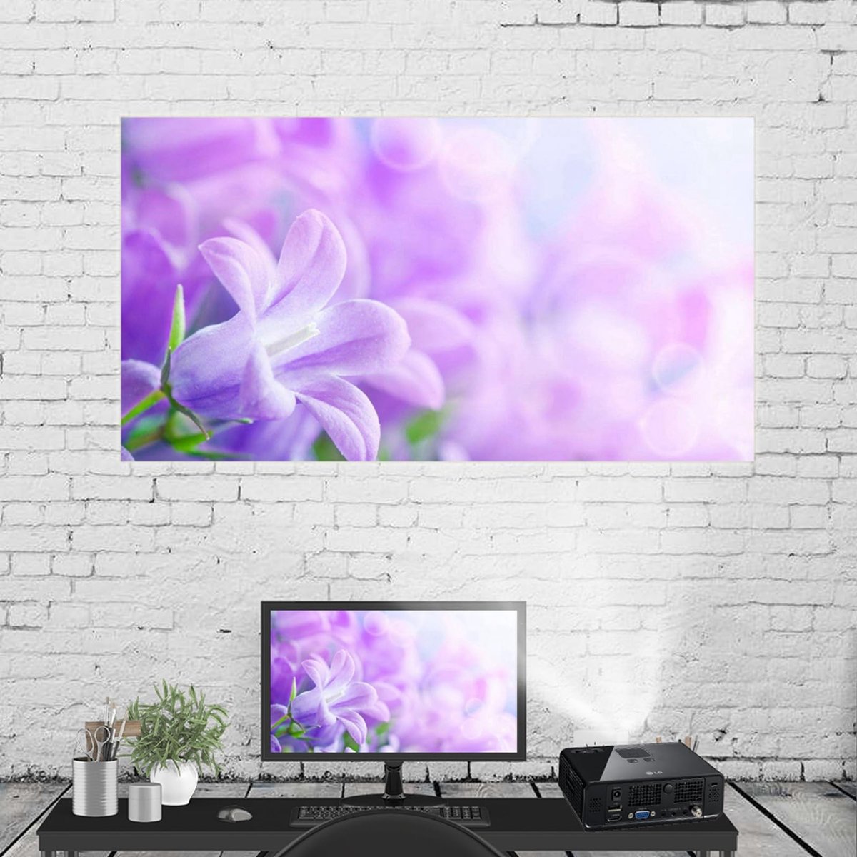 Dailygoods - Dailygoody - 4K HD Projectiescherm - Draagbaar - Sterk en duurzaam - 60 inch - Opvouwbaar projectiefilmscherm - Geschikt voor binnen en buiten -