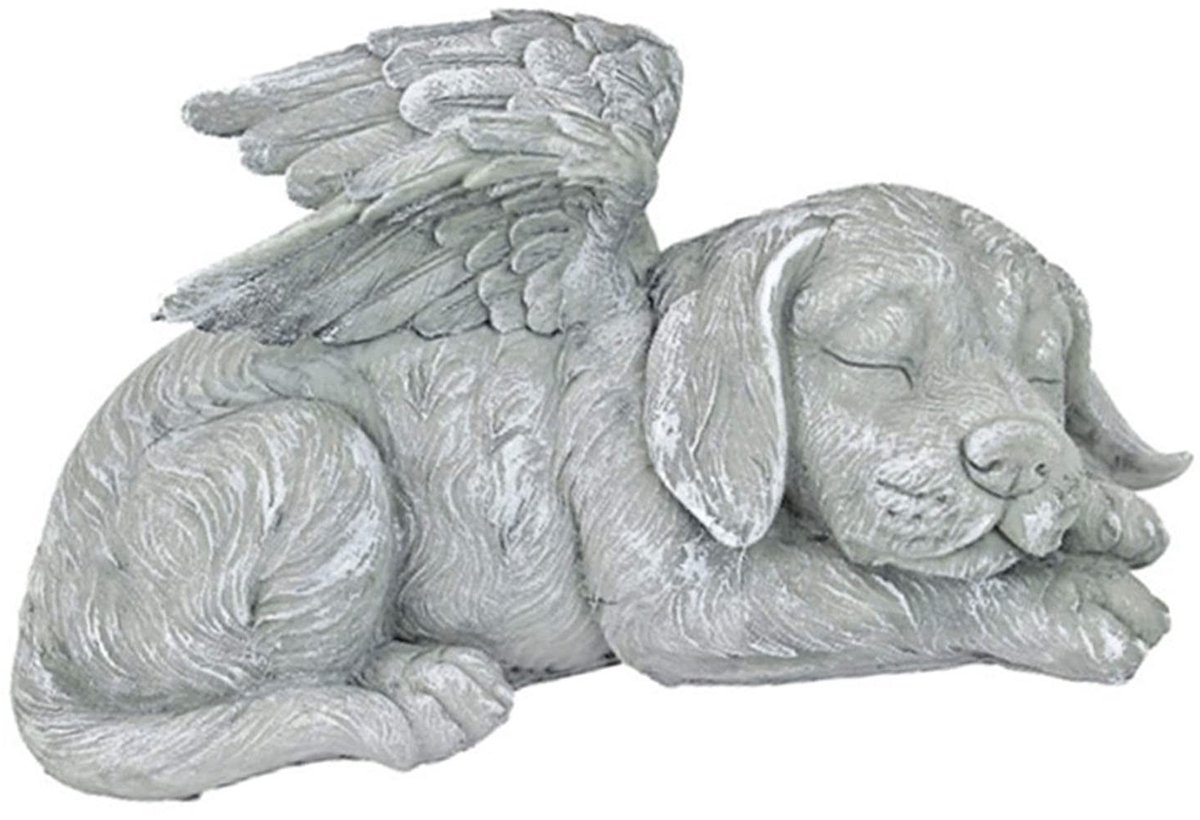 Dailygoods - Dailygoody - Tuinbeeld huisdieren - Gedenkteken voor huisdier - Slapende engel hond - Duurzaam en stijlvol - Herinnering voor je huisdier - Perfect vo