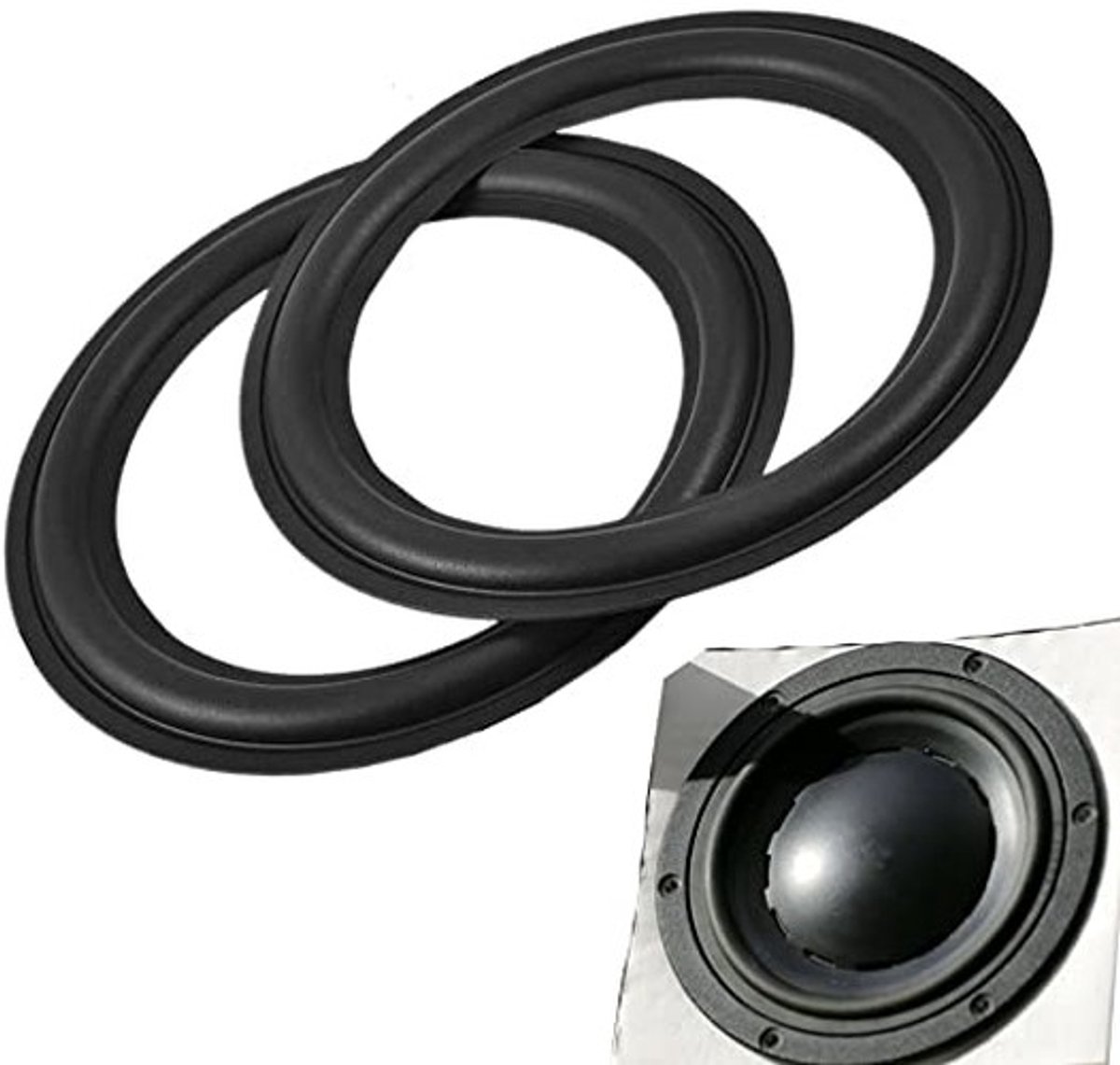 Dailygoods - Dailygoody - 8 inch Luidspreker - Vervangende Onderdelen - Rubber Surround - Flexibel en Duurzaam - Verbeter Basgeluid - Geschikt voor Luidsprekers - ...