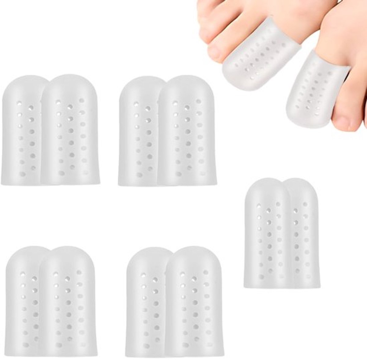 Siliconen Teenbeschermers - Ademend Ontwerp - 10 Stuks