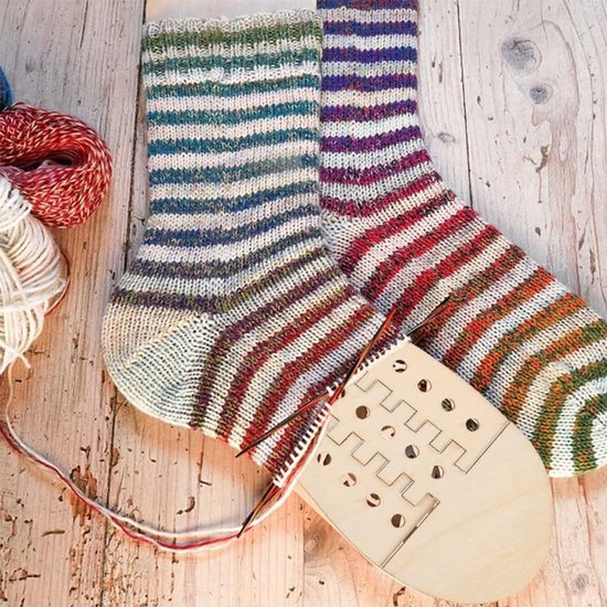 Set van 4 Verstelbare Houten Sokblokken, Duurzame Sokspanner voor Breien en Haken, Ideaal voor Beginners en Creatieve Projecten — afbeelding 5