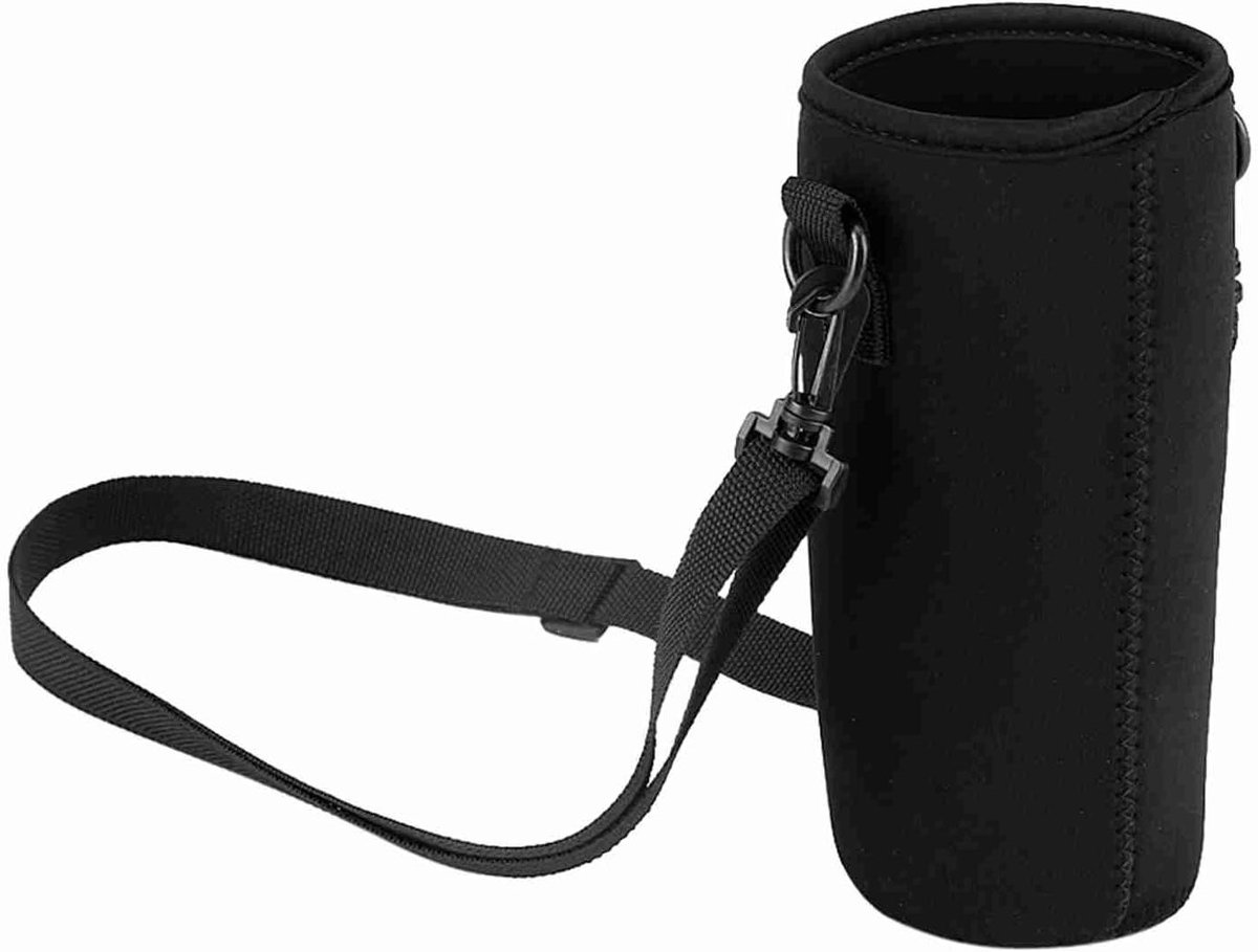 SnelShoppen - Neopreen Drinkfles Houder met Schouderband, Verstelbaar, Ideaal voor Camping, Wandelen, Vissen, Duurzaam en Wasbaar