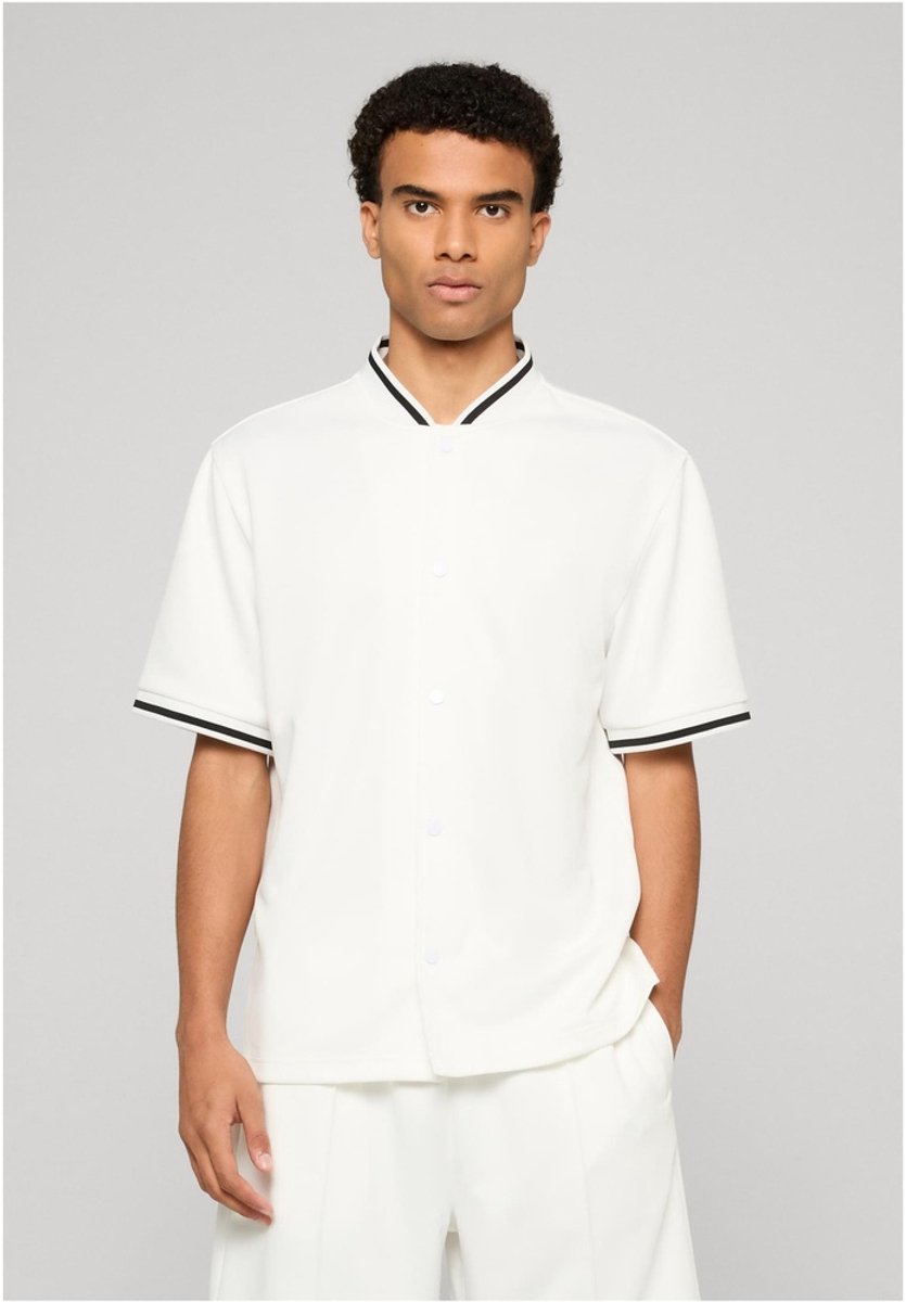 Urban Classics Interlock Baseball Overhemd M Gebroken Creme