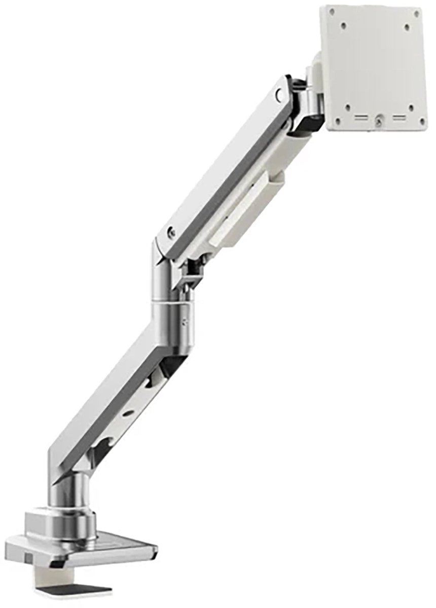 Alogic Flux Flexibele Enkele Monitorarm – Ondersteunt Monitoren van 17 tot 49 – Groot Bewegingsbereik en Schermrotatie – Duurzaam en Compatibel met VESA-bevestigingspunten - Grijs