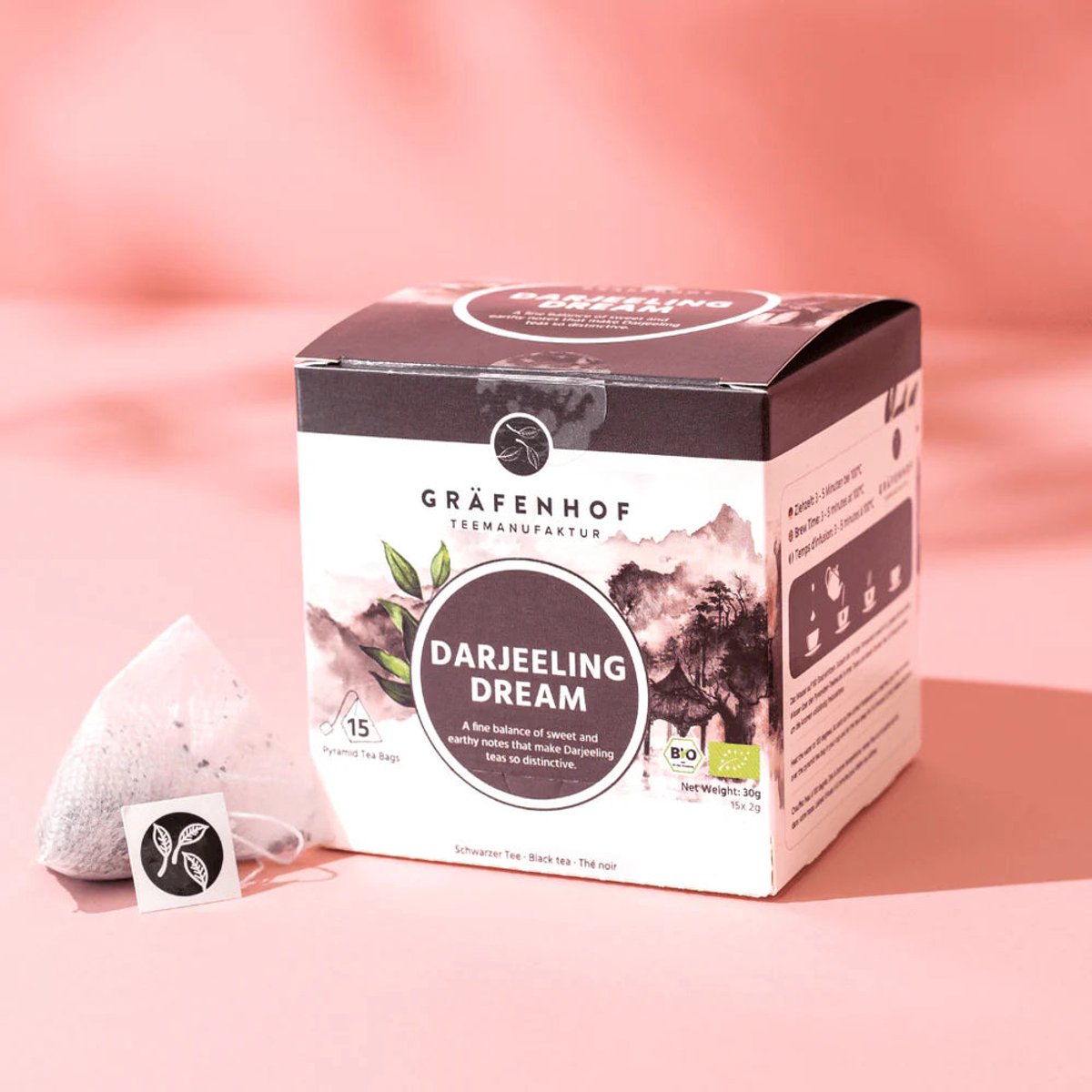 Tuana Kruiden - Bio Darjeeling Dream Thee, 15 Piramidezakjes - VERP005