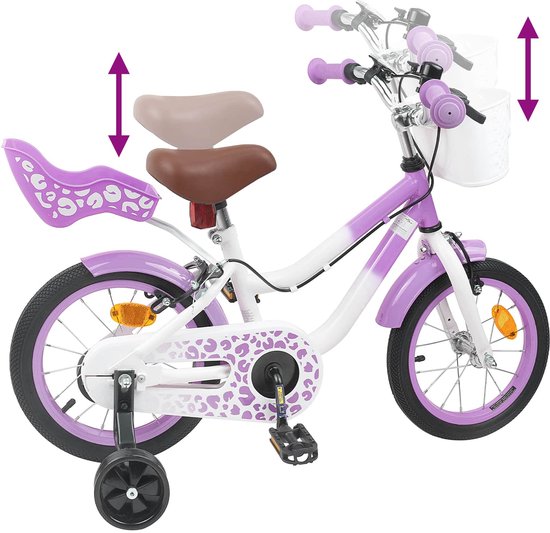 vidaXL - Kinderfiets - Met - Zijwieltjes - 16 - Inch - voor - 4-6 - jaar - oud - Paars van VidaXL — afbeelding 4