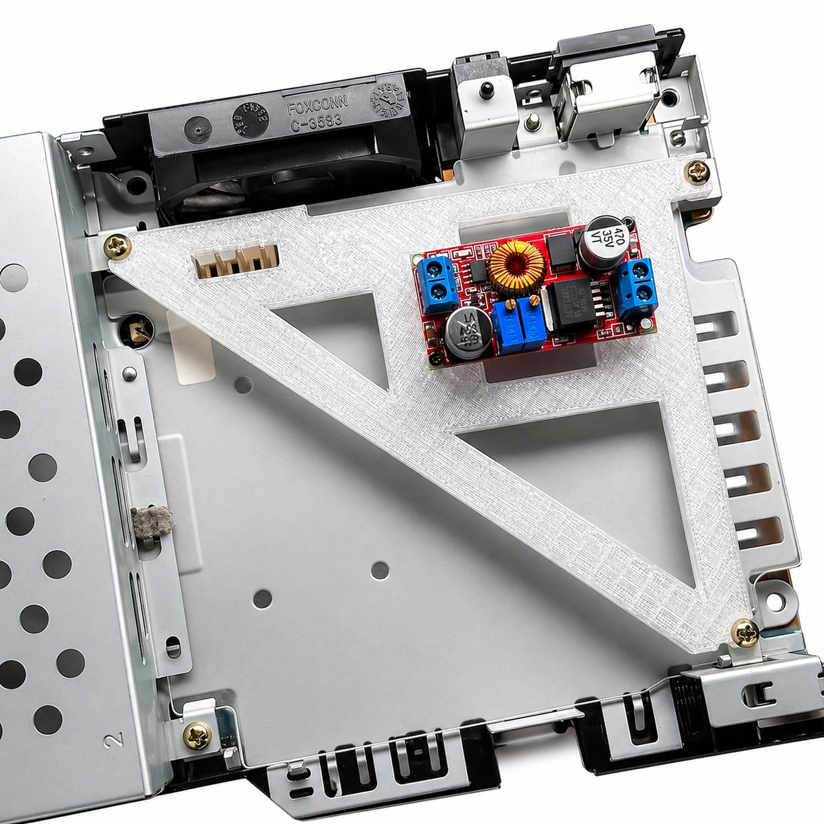Sony PlayStation 2 FAT PSU Bracket XL4015 - Interne Voeding Houder - Console Mod Upgrade - Stabiele Montage Beugel Voor PS2 Fat - Elektronica Modding Accessoire - Duurzaam Design - Wit