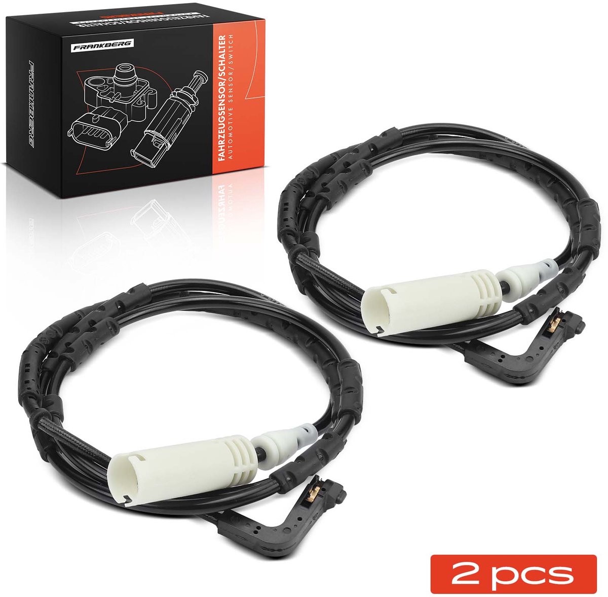 Frankberg 2x Waarschuwingscontact Remslijtage Achter voor BMW X1 E84