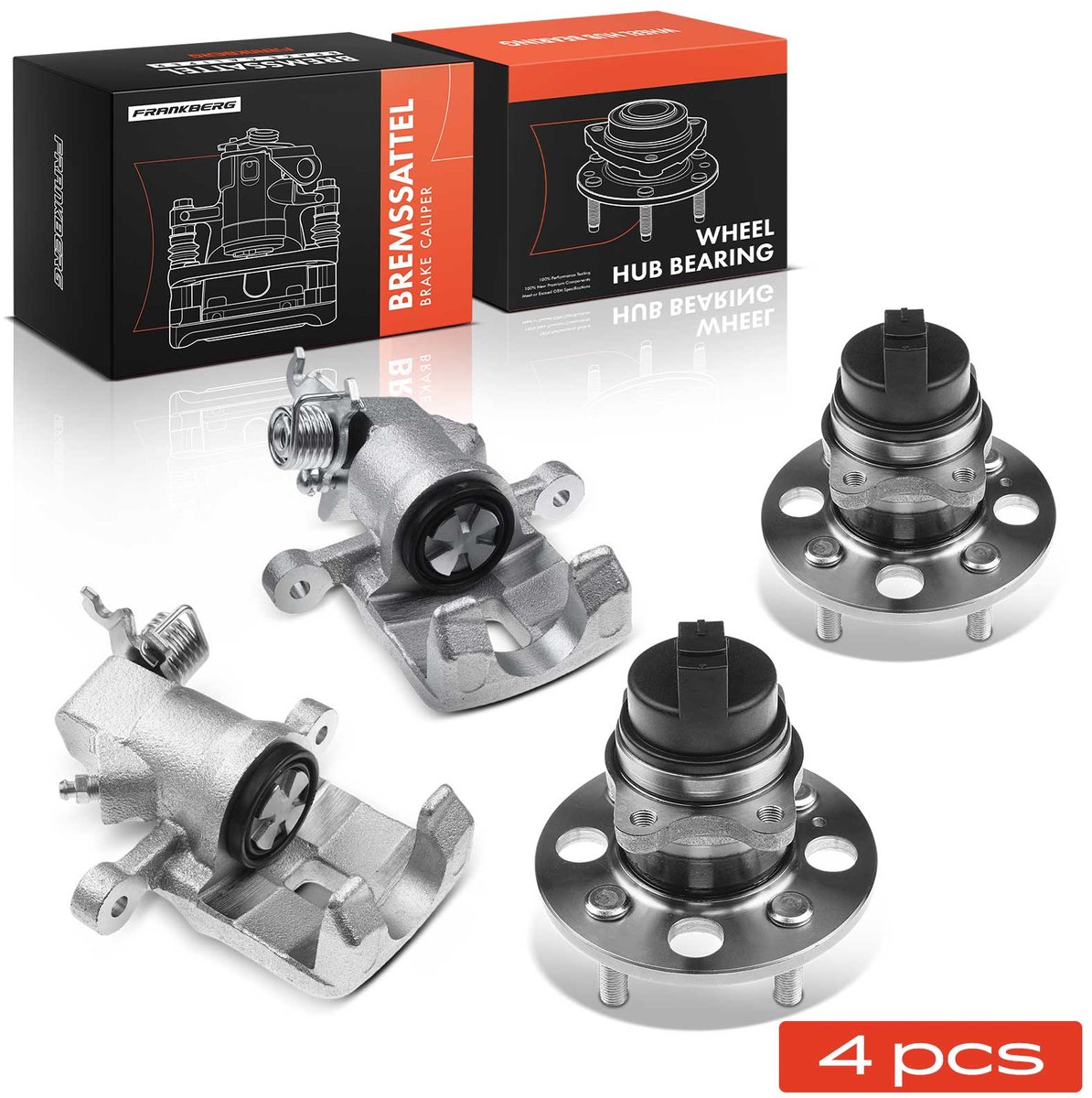 Frankberg 2x remklauw + 2x wiellager as links/rechts voor Hyundai