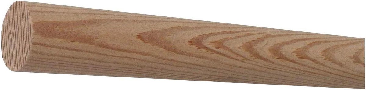 Lariksleuning onbehandeld leuning rond zonder houder (voor oliën, beitsen, lakken) Lengte: 1900 mm 190 cm 1,9 m Einden: gekapt (ruw gezaagd)