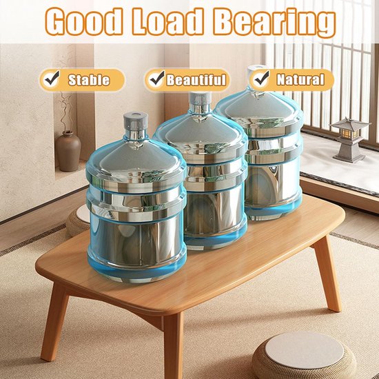 Japanese Bamboo Floor Table, Folding Bamboo Coffee Table, Multi-Function Low Tables, Wooden Rectangular Tatami Tea Tables, Portable, Easy to Store, Sitting, Meditation — afbeelding 2