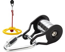 Zipline Kit Kinderen - Stalen Schuifregelaar - Buiten Spelen - 5 Rollen Katrol - 200 kg Draagkracht - Katrol Haak