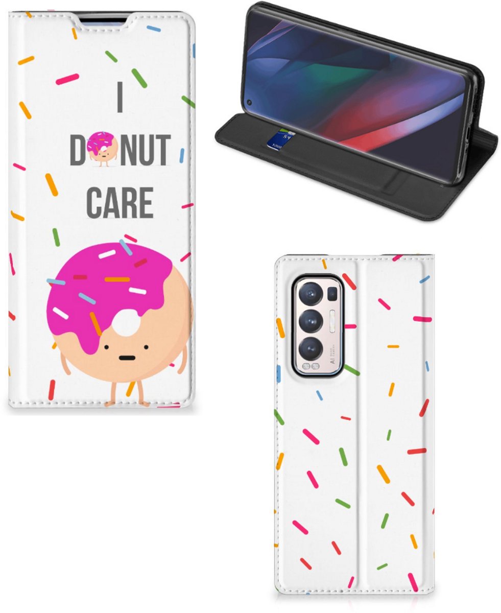 OPPO Find X3 Neo Flip Style Cover Donut Roze