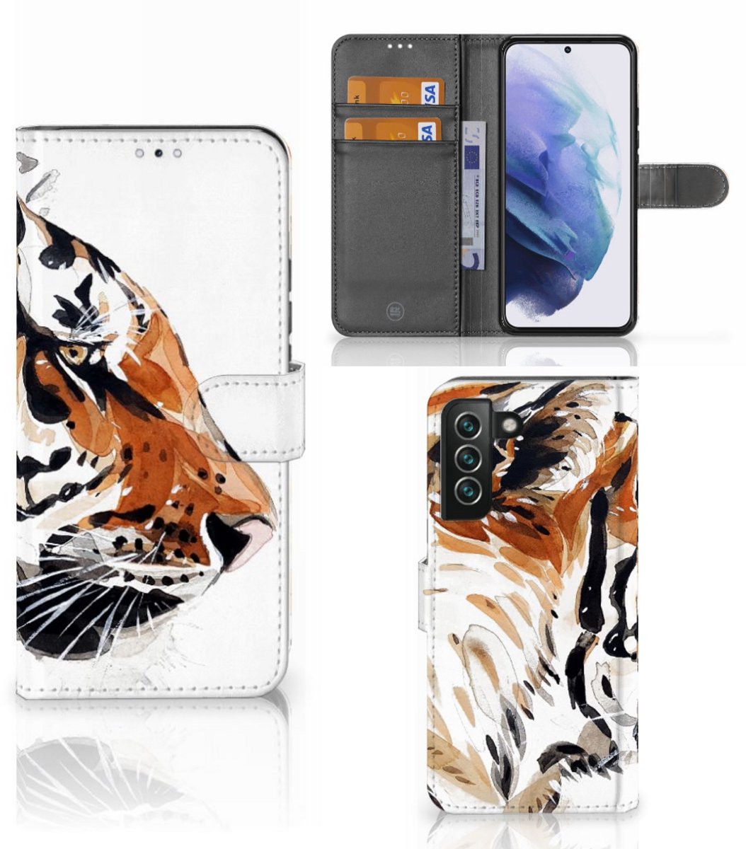 Hoesje Samsung Galaxy S22 Plus Watercolor Tiger