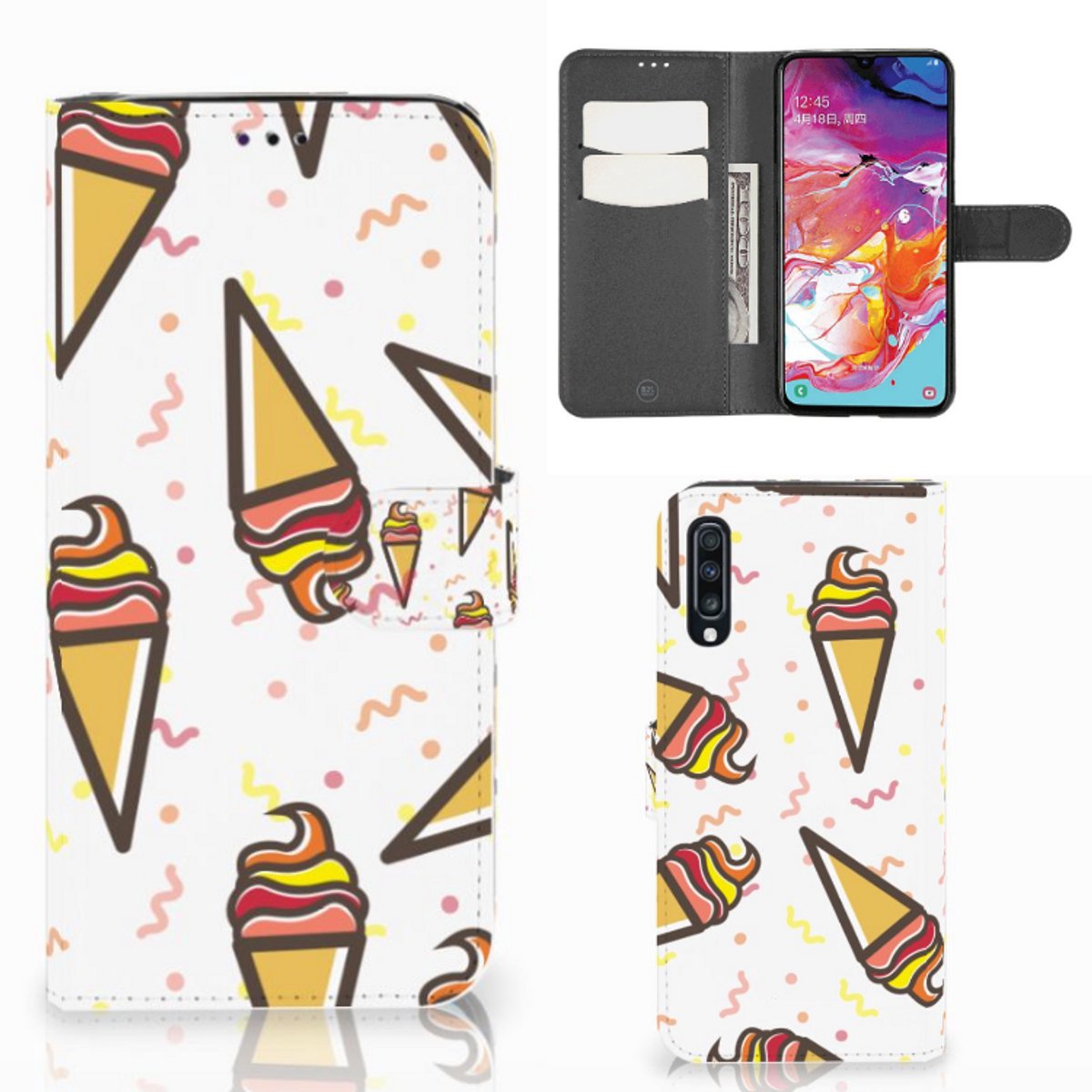 Boekhoesje voor Samsung Galaxy A70 Book Cover Icecream