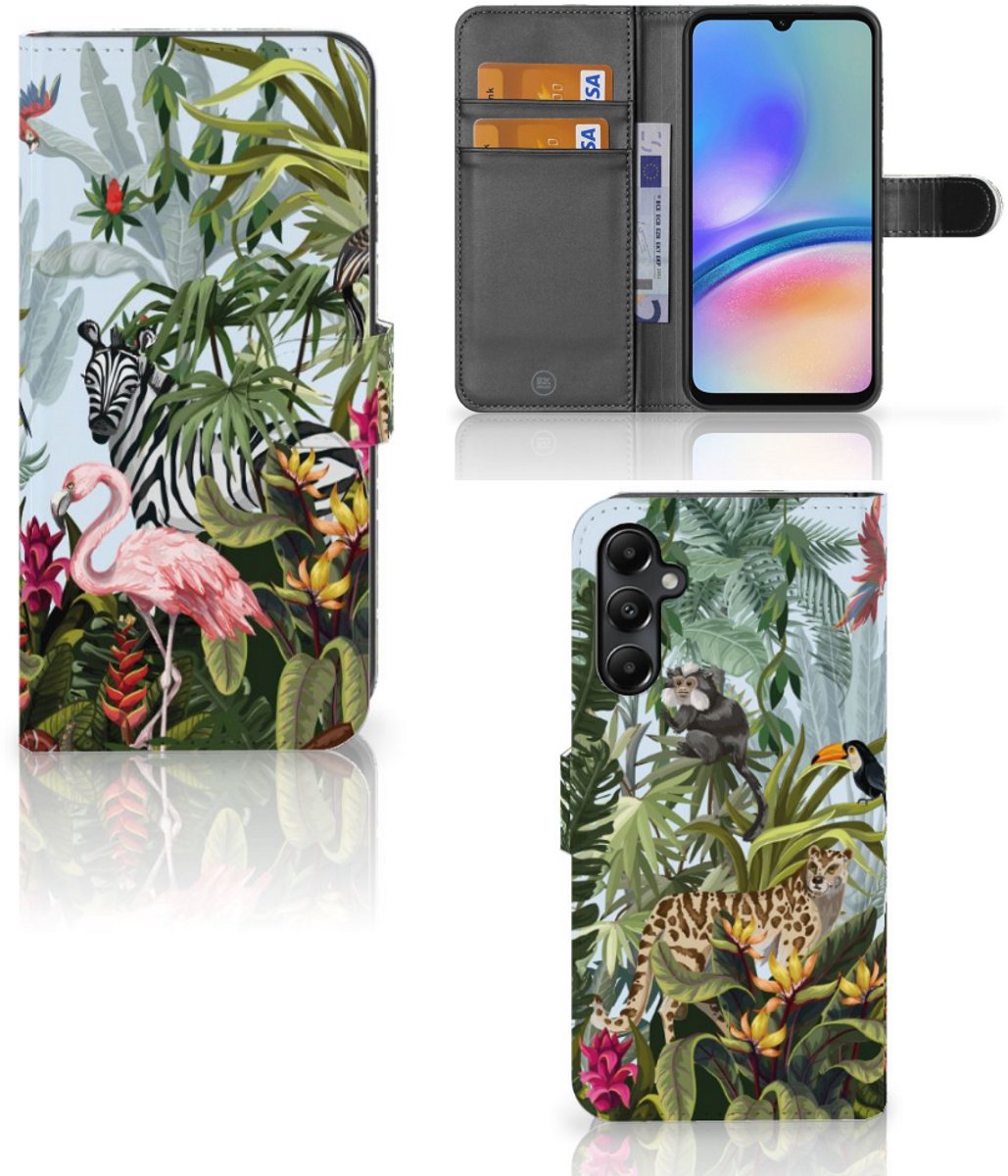 Telefoonhoesje met Pasjes voor Samsung Galaxy A05s Jungle