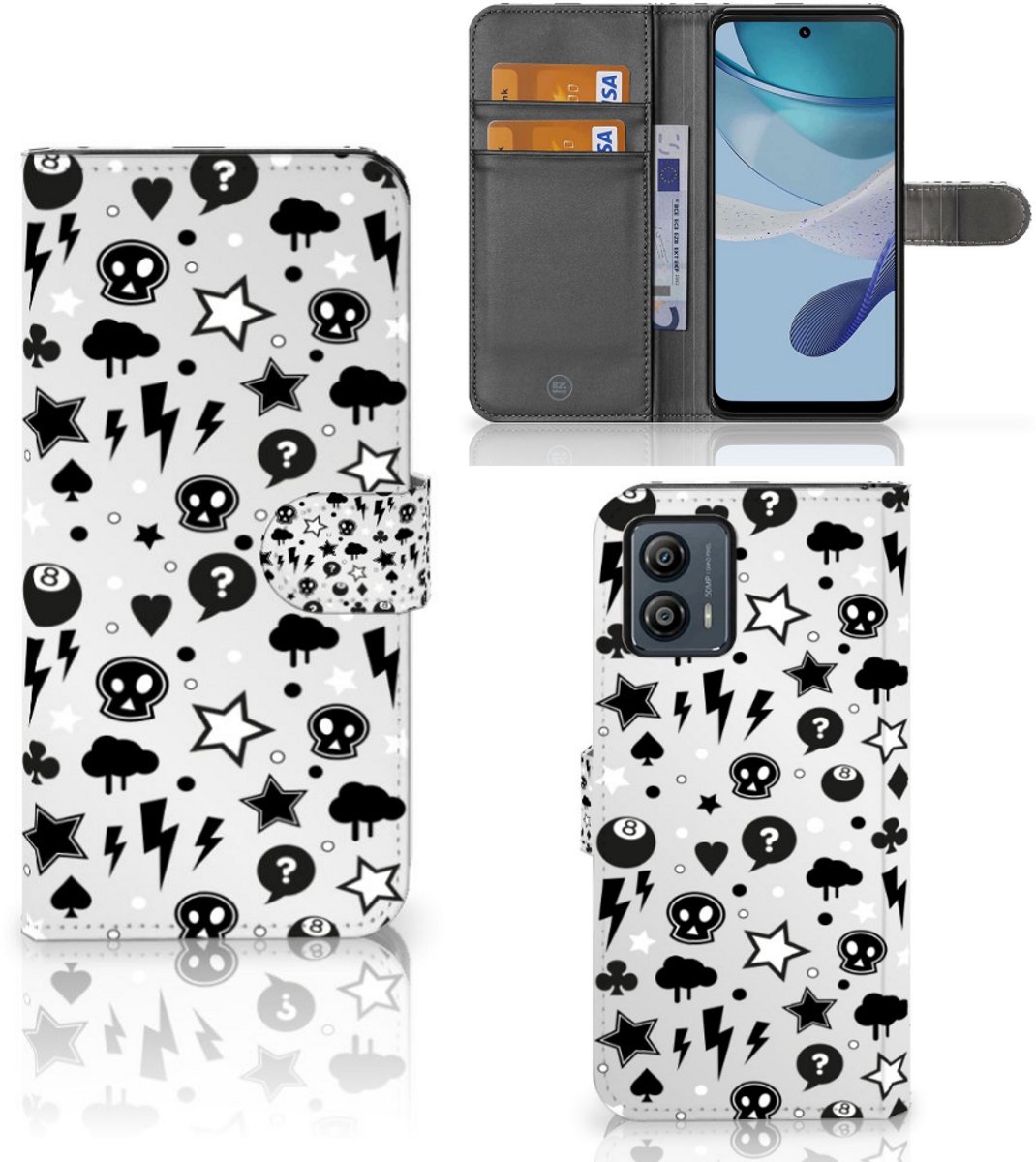 Telefoonhoesje met Naam Motorola Moto G53 Silver Punk