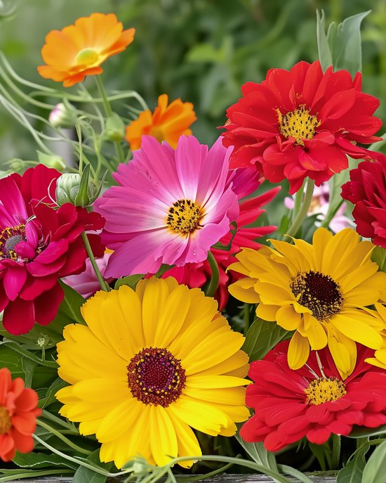 Plukbloemen Zaden Eenjarig Kleurrijk Mengsel Snijbloemen Plukmix