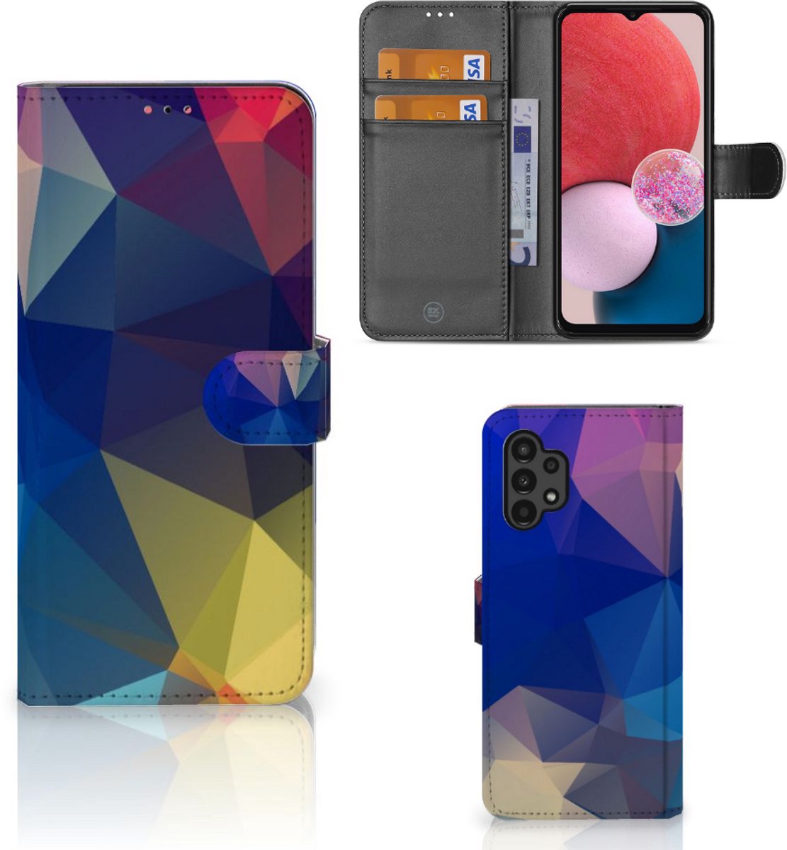 Samsung Galaxy A13 (4G) Book Case Polygon Dark