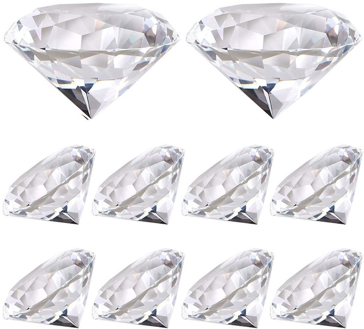 Cosensi - Crystal Diamanten - Decoratie - Heldere Kleur - Wedding Decoraties - Prachtige Crystal Diamanten - Geschikt voor Feestdagen - 10 Stuks