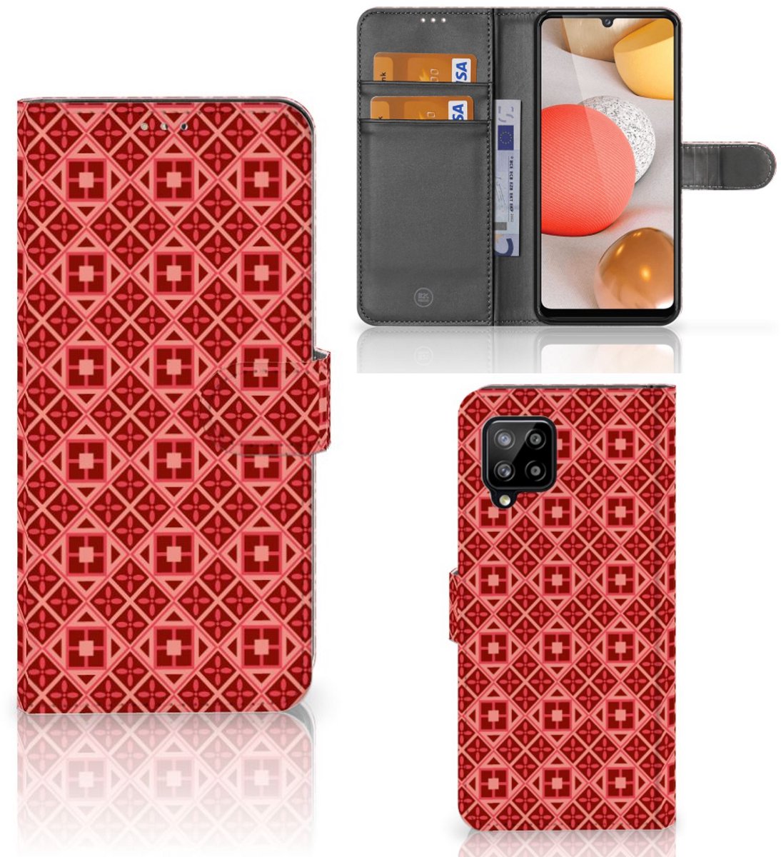 Samsung Galaxy A42 5G Telefoon Hoesje Batik Rood