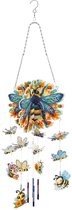 Adorzy Diamond Painting Windgong Bij – Raamhanger - Diamond Painting Volwassenen – Diamond Painting Kinderen – Raamhanger Bij