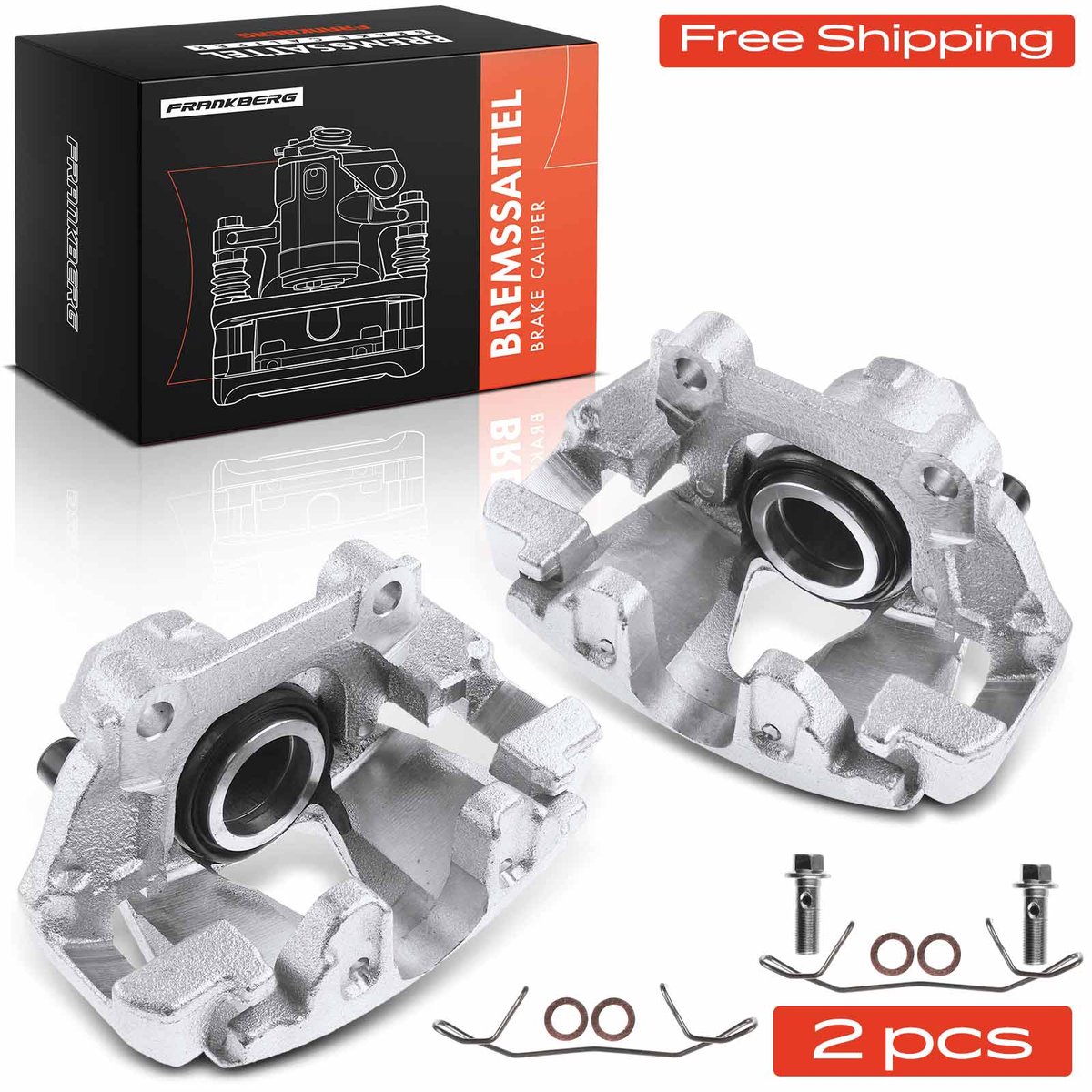 Frankberg 2x Remklauw Voor voor VW Golf 4 Passat Bora Audi A3 Skoda