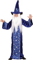 WIDMANN - Blauw sterren tovenaarskostuum voor kinderen - 128 (5-7 jaar) - Kinderkostuums