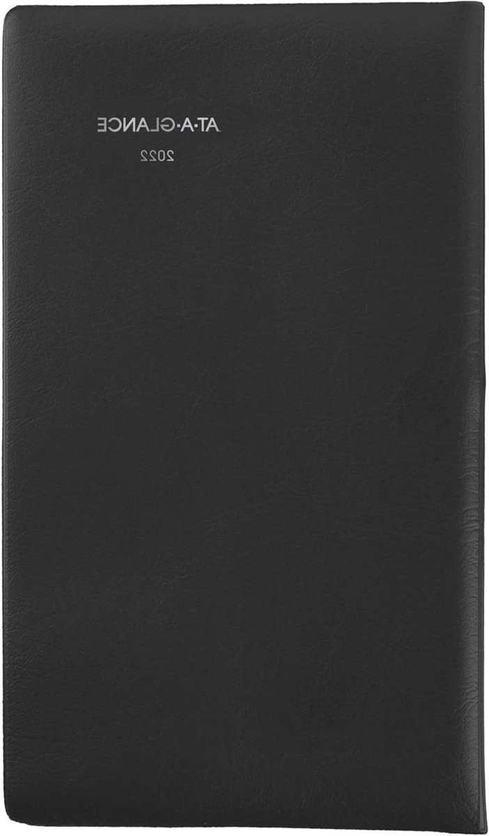 Zakkalender Maandplanner - Agenda Zakformaat - Jaar Door Planning - Inktbloedbestendig Papier - 3-1/2 x 6 inch - Zwart