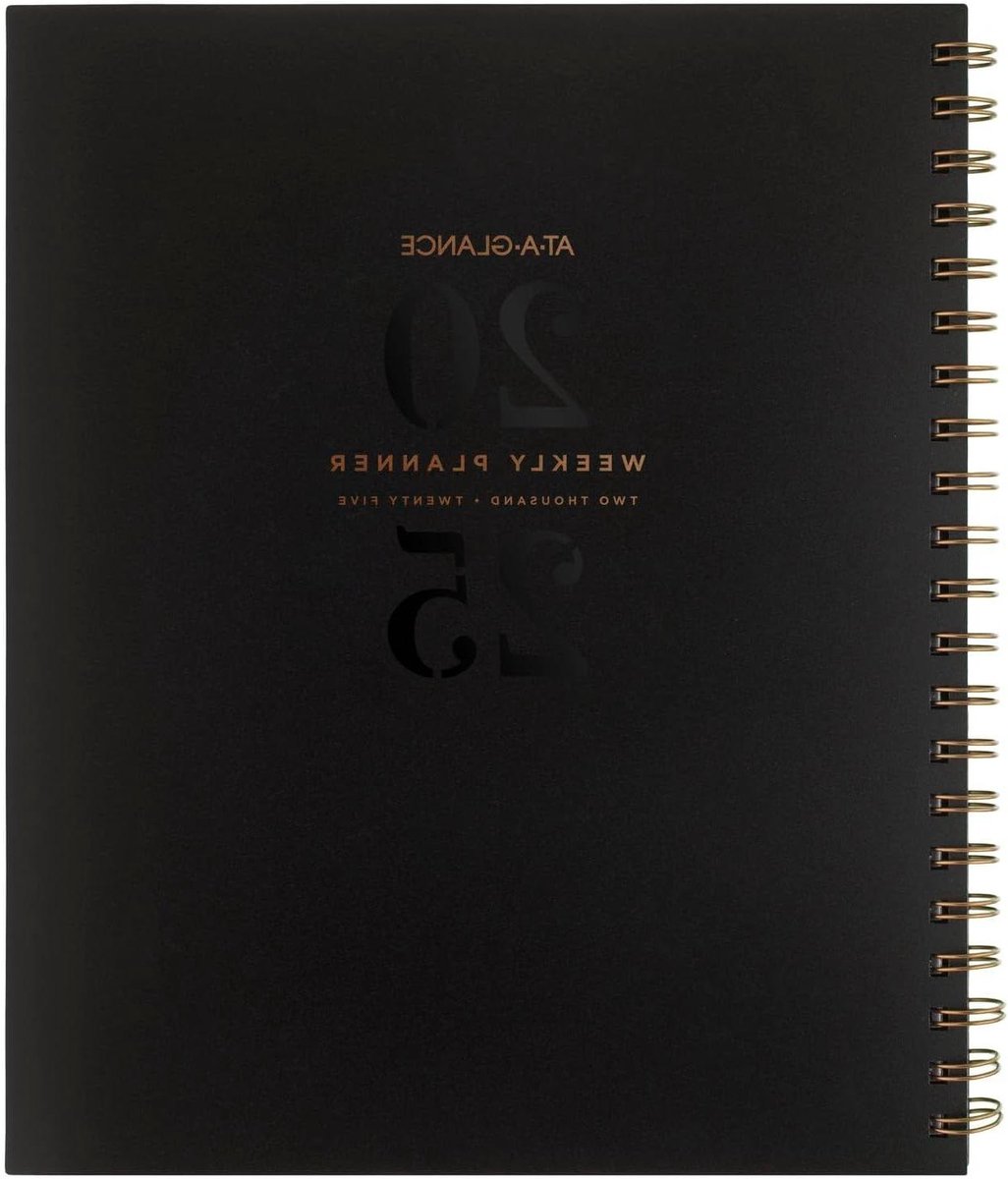 Jaarplanner 2025 - Agenda Planner - Schema Bijhouden - Inktdoorloop Weerstand - 8-1/2" x 11" - Zwart