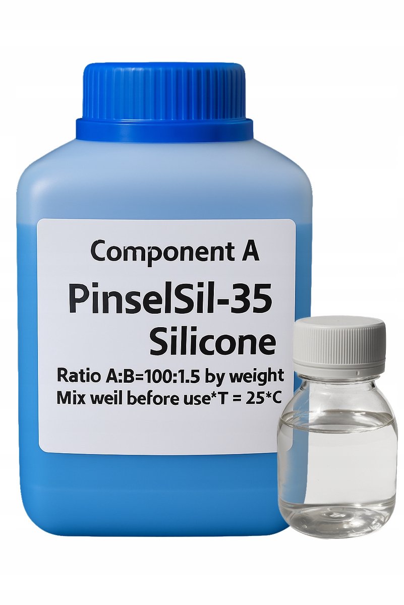 PinselSil-35 Serie - Zeer Kleverige Siliconen voor Vormen - 0,5 kg - Pasteltint Blauw