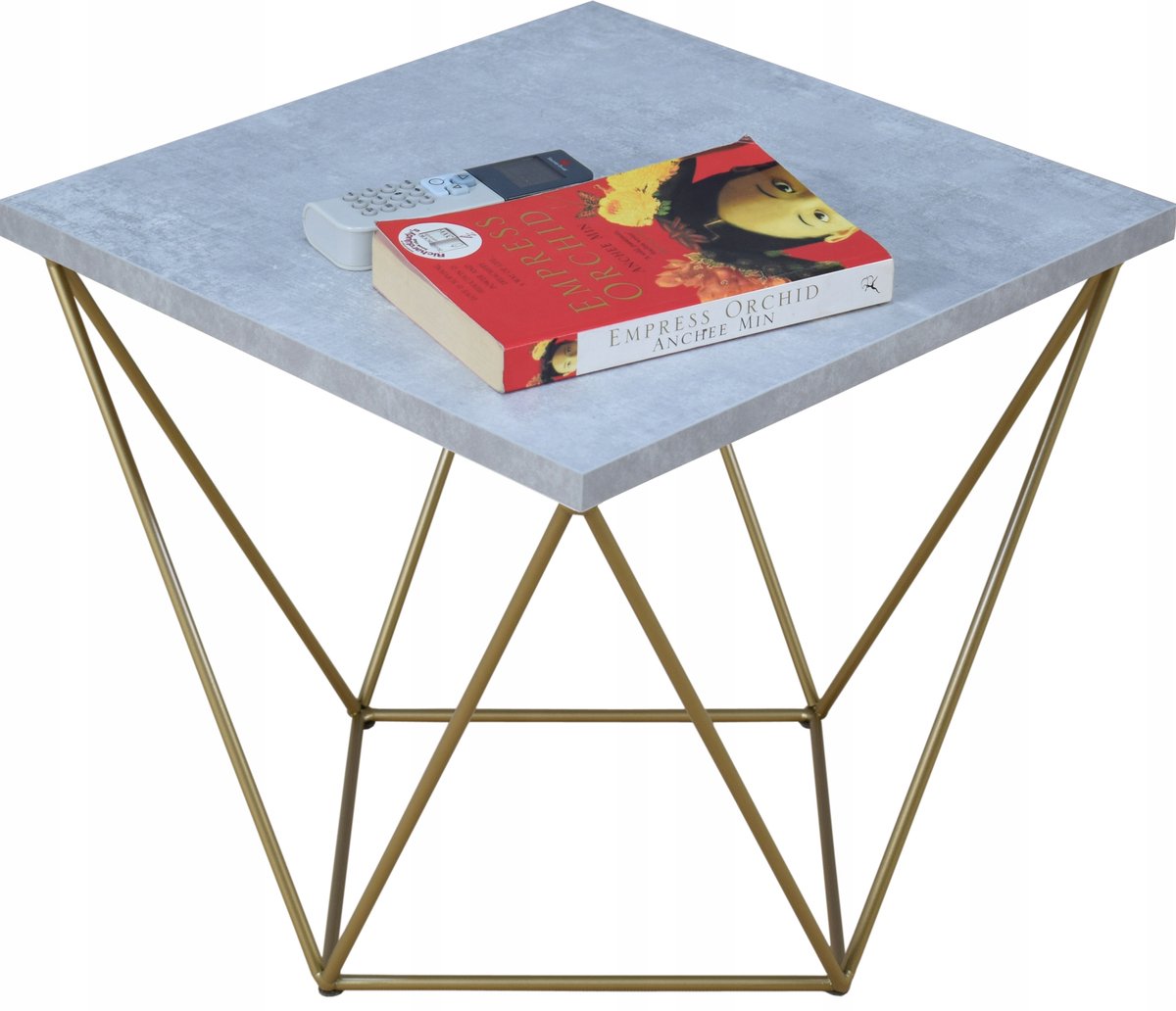 FutuStal Serie - Gouden Draden Tafel - Betonlook - 37cm Hoogte