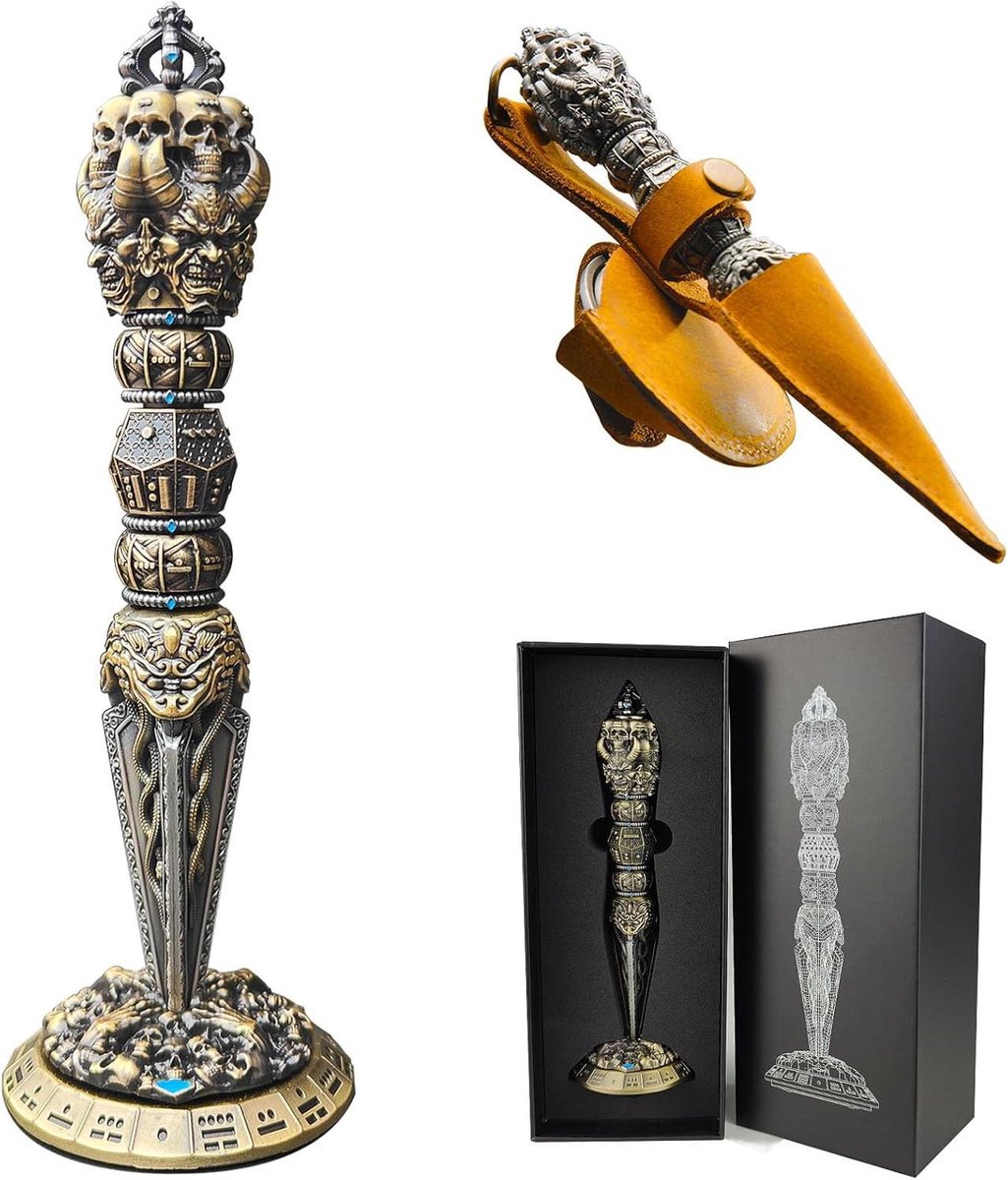 Toverstaf Dobbelstenen - Roulette Dobbelstenen - Dungeons and Dragons - 7-in-1 Set - 10 mm - Zonsondergang Brass