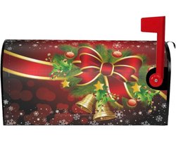 Kerst Brievenbus Cover - Mailwrap Decoratie - Brievenbus Versieren - Magnetisch Waterdicht - 21 x 18 Inch - Rood