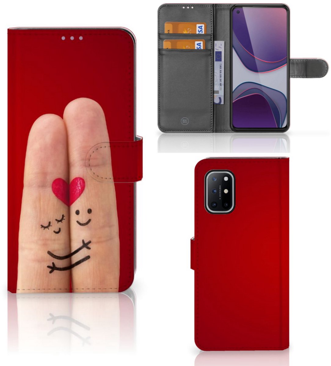 OnePlus 8T Wallet Case met Pasjes Liefde - Origineel Romantisch Cadeau