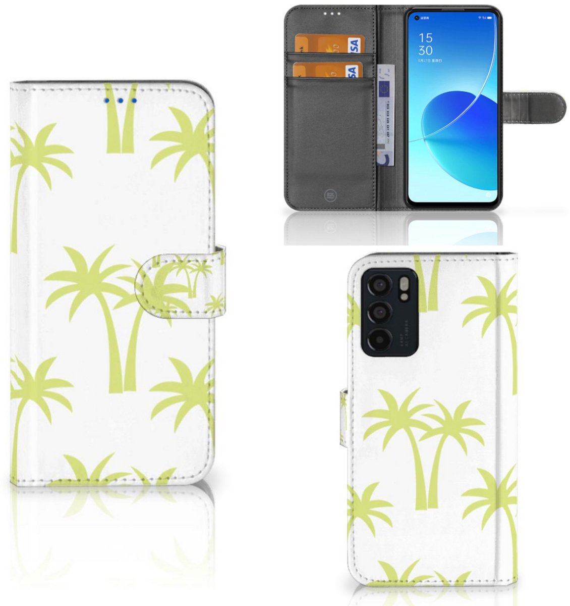OPPO Reno6 5G Hoesje Palmtrees