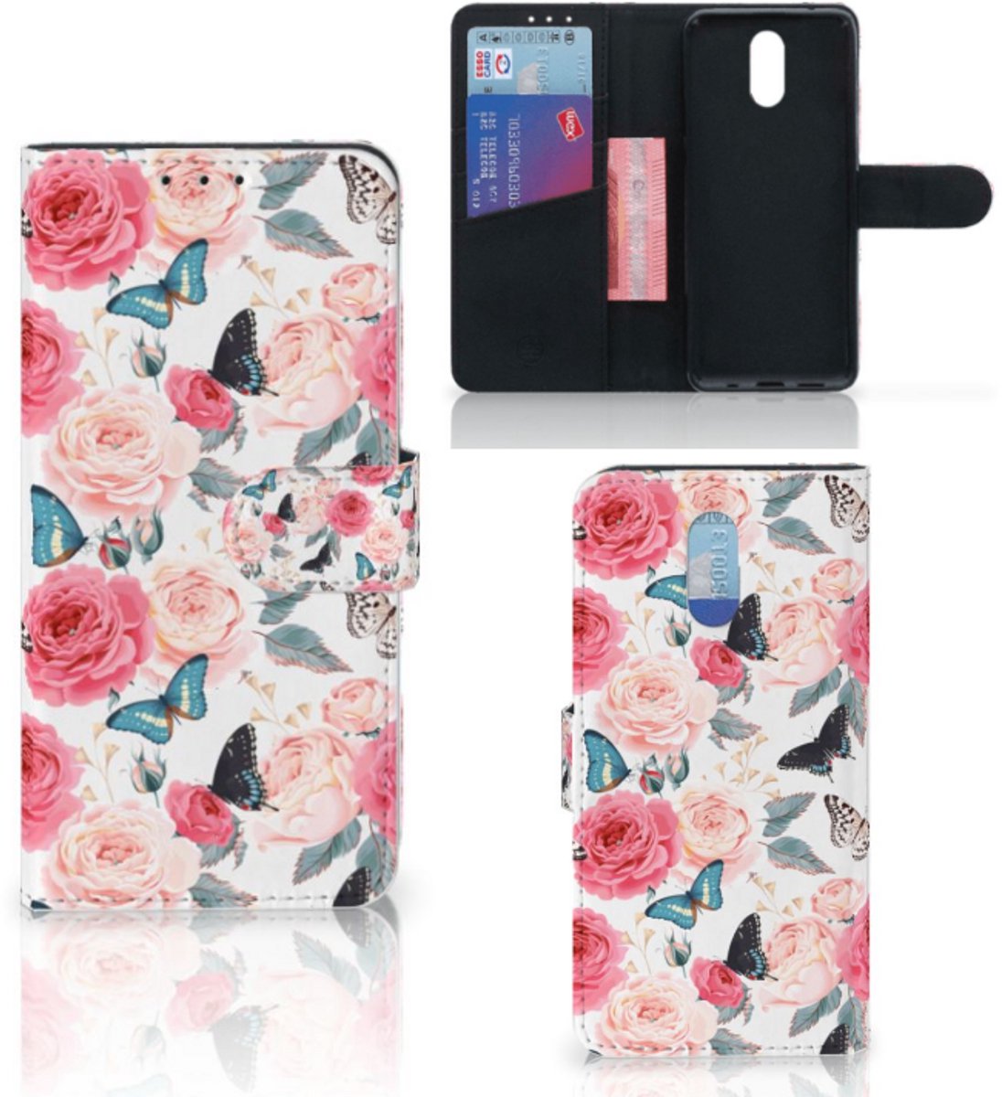 Nokia 2.3 Hoesje Butterfly Roses