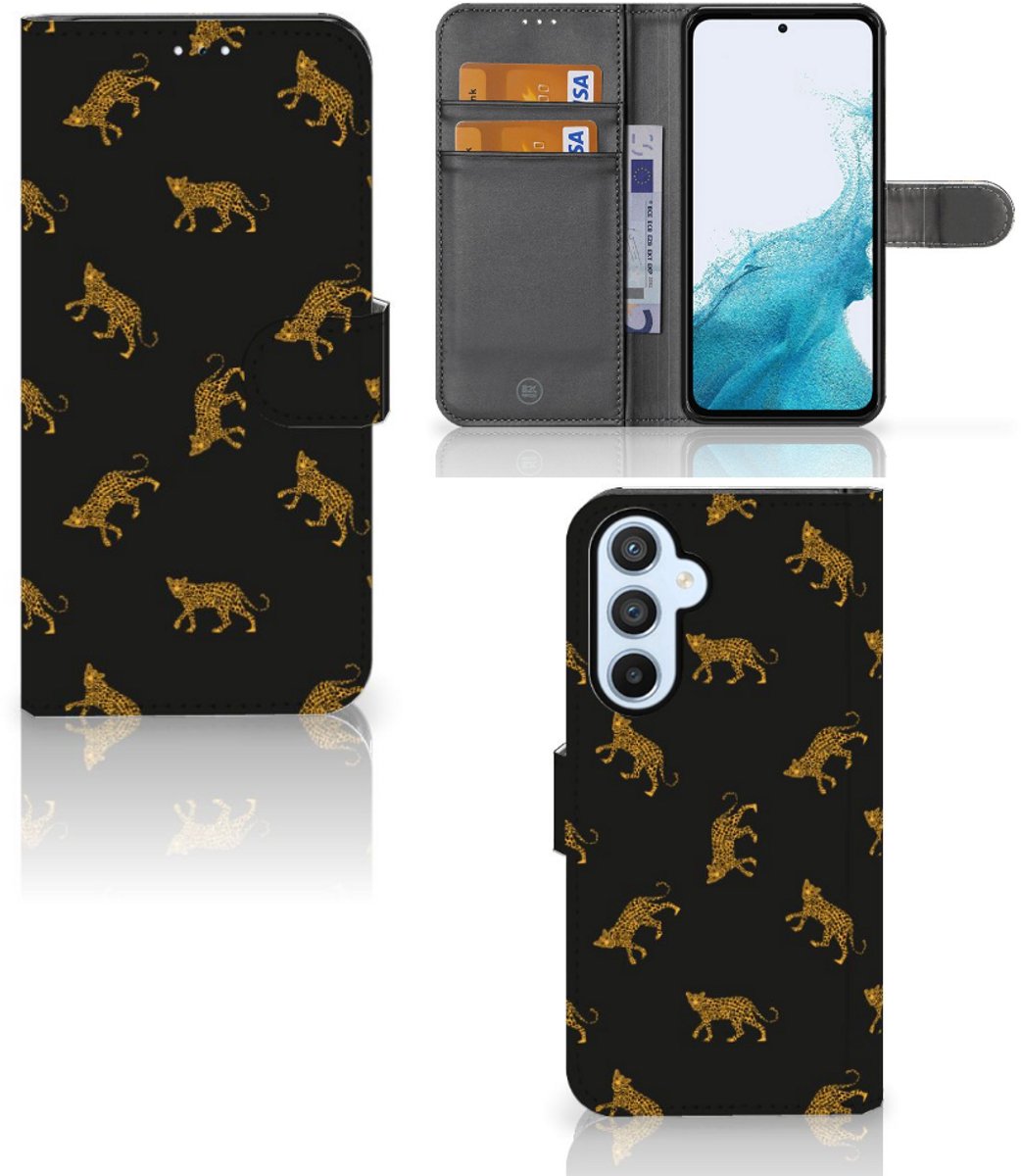 Telefoonhoesje met Pasjes voor Samsung Galaxy A54 5G Leopards