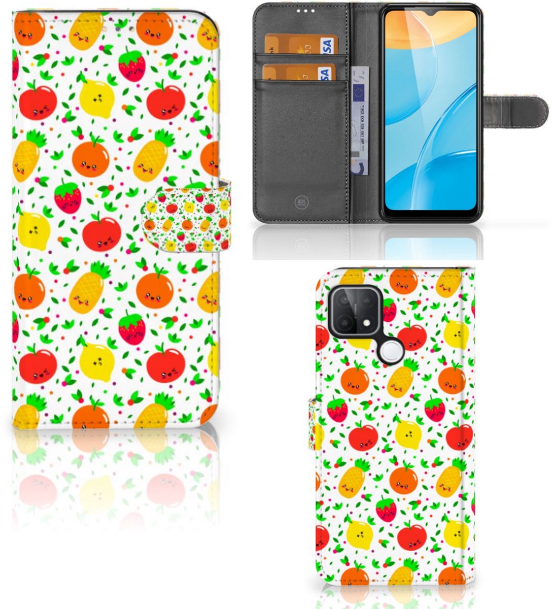 OPPO A15 Book Cover Fruits