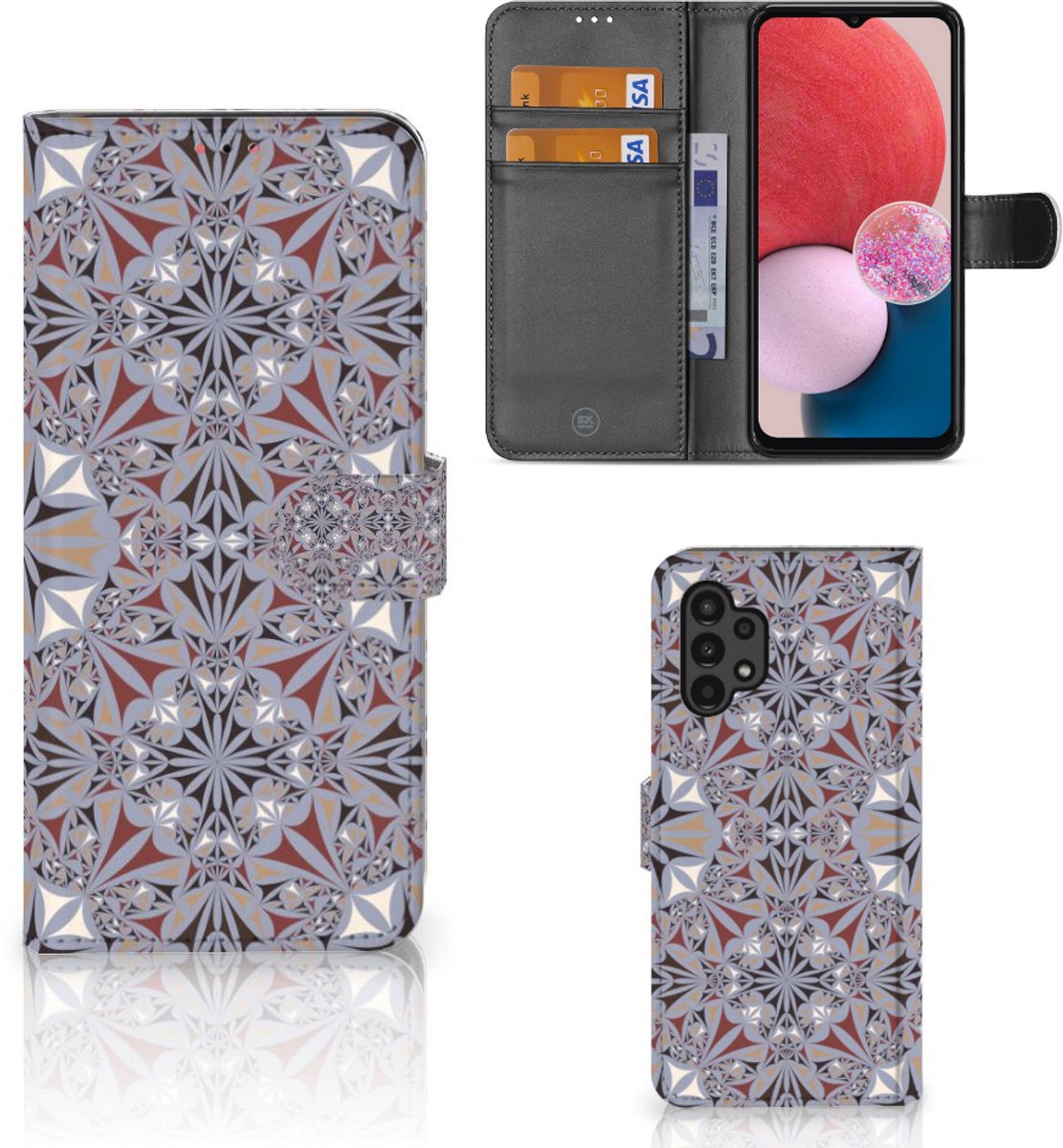 Samsung Galaxy A13 (4G) Bookcase Flower Tiles