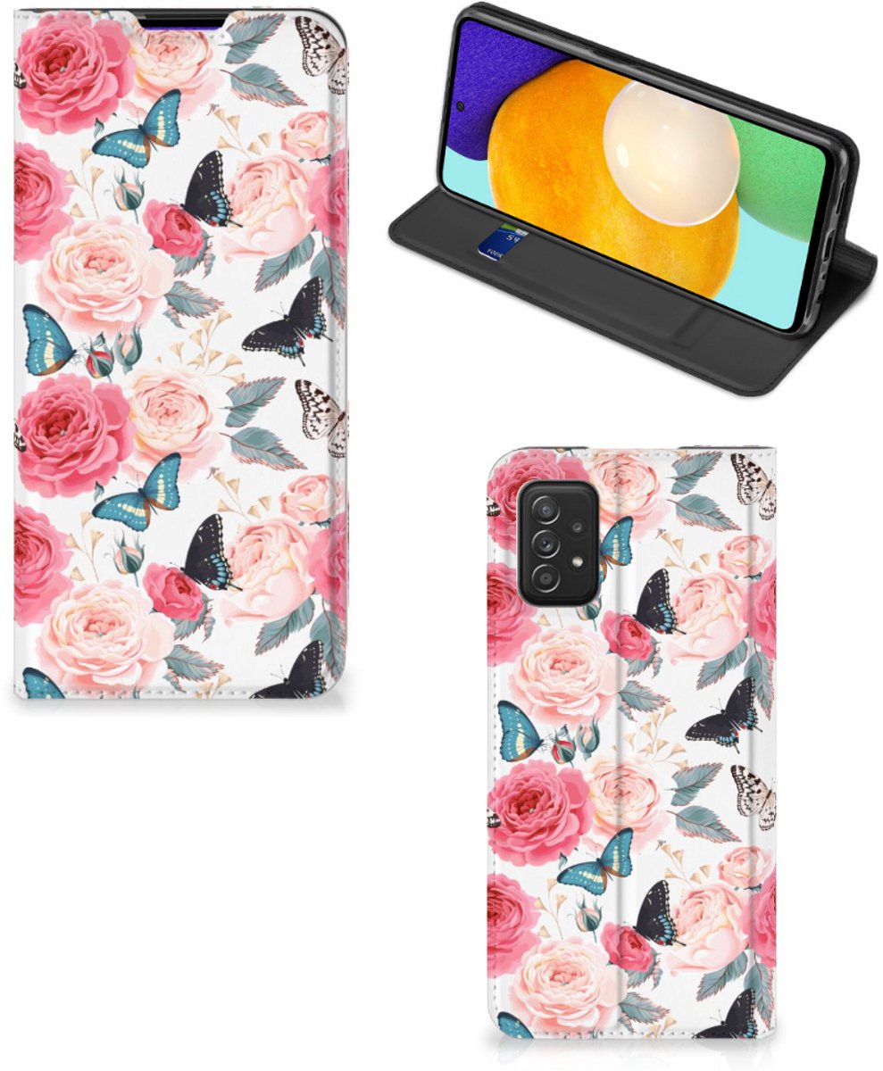 Samsung Galaxy A03s Smart Cover Butterfly Roses