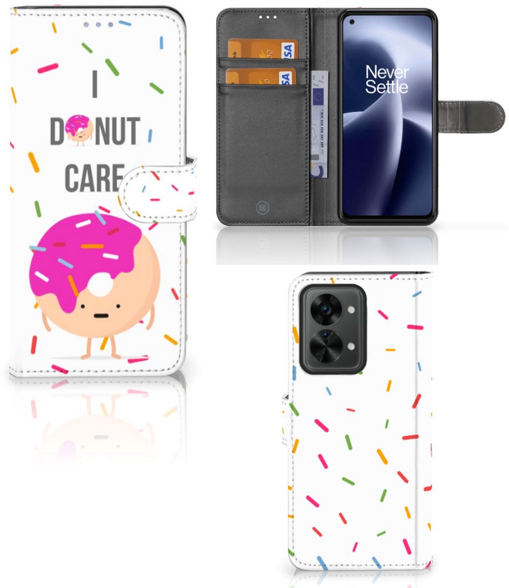 OnePlus Nord 2T Book Cover Donut Roze